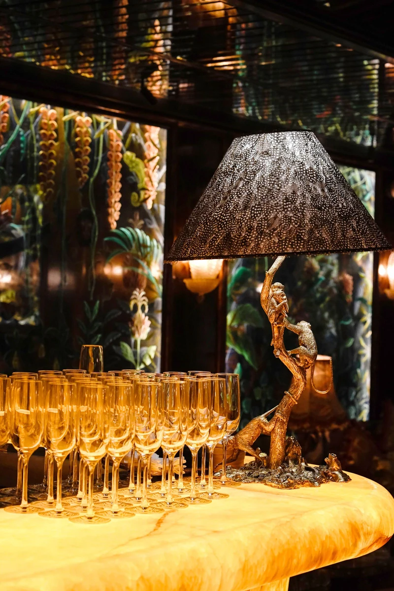 Champagne reception at a private members’ club — lifestyle reference