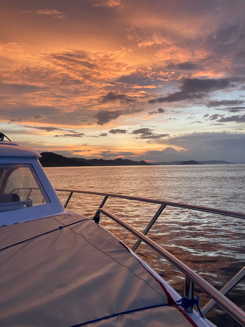 Sunset from a private yacht — lifestyle reference