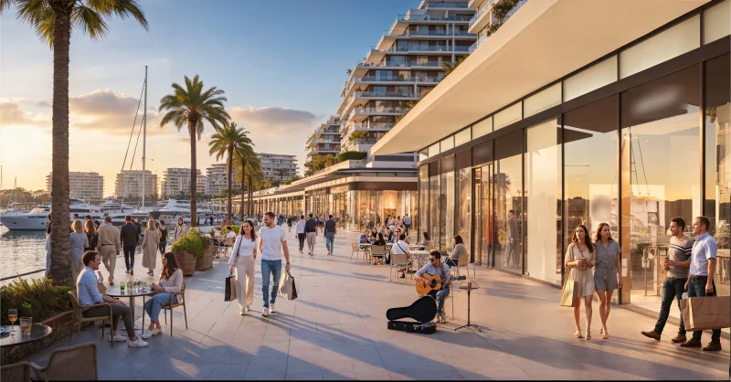 The shopping promenade