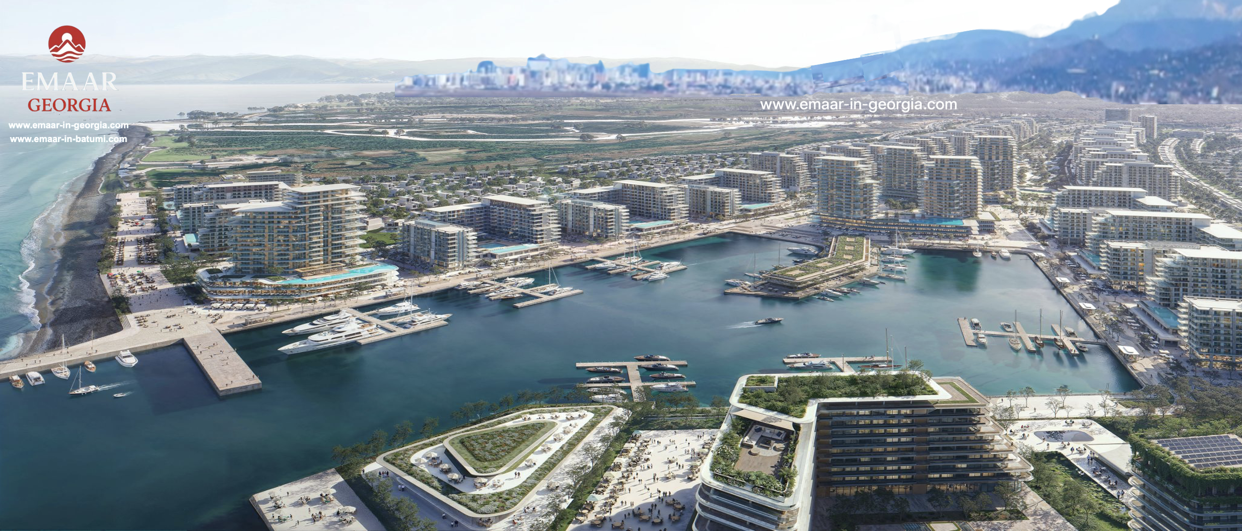 Batumi waterfront - after render